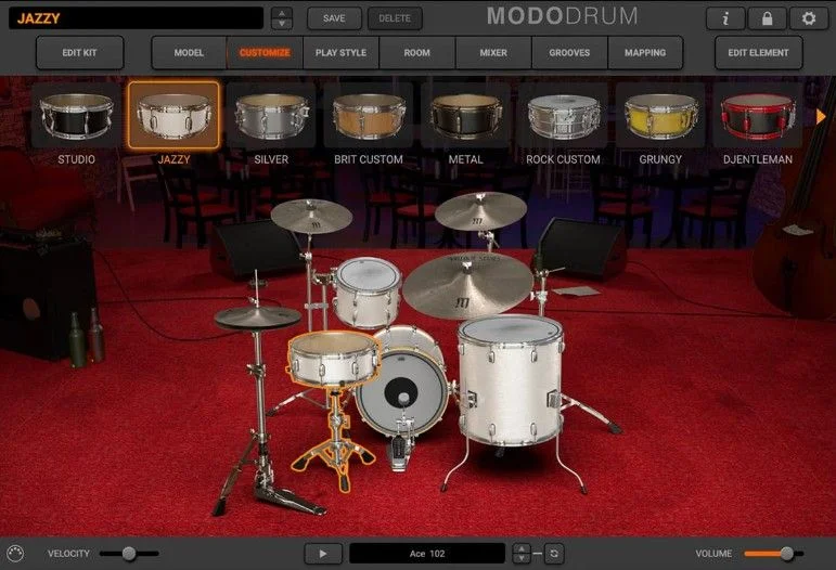 IK Multimedia MODO DRUM Kit - Jazzy interface