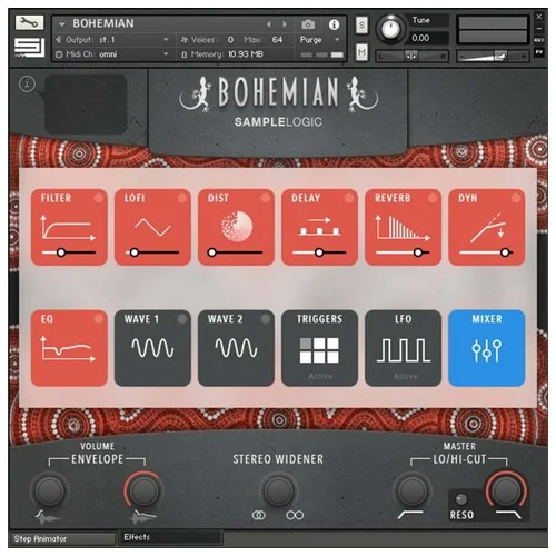 Sample Logic Bohemian interface