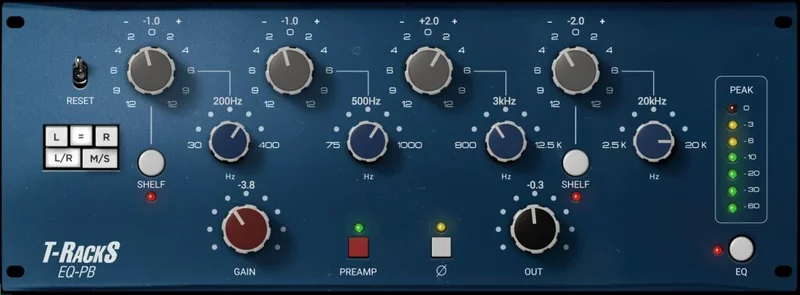 IK Multimedia T-RackS EQ-PB interface