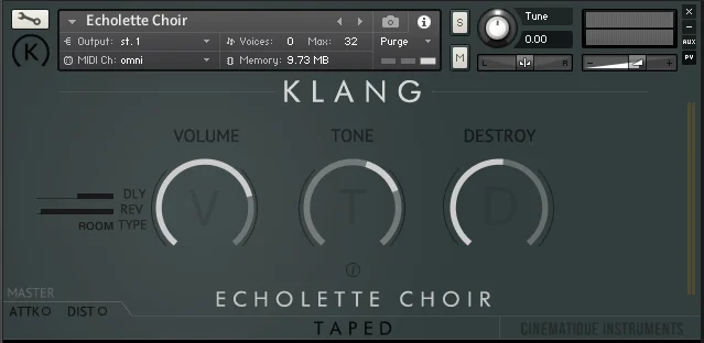 KLANG TAPED: Echolette Choir interface