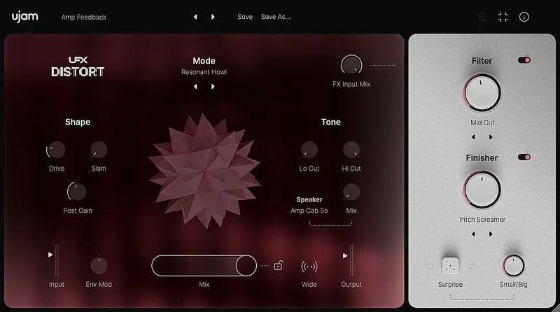 UJAM UFX DISTORT Loyalty interface
