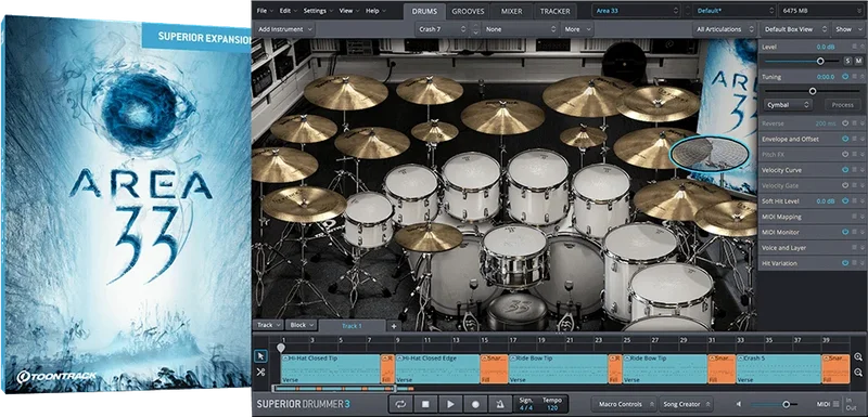 Toontrack SDX Area 33 interface