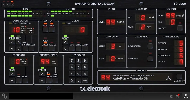 TC Electronic TC 2290 - Legendary Dynamic Delay interface