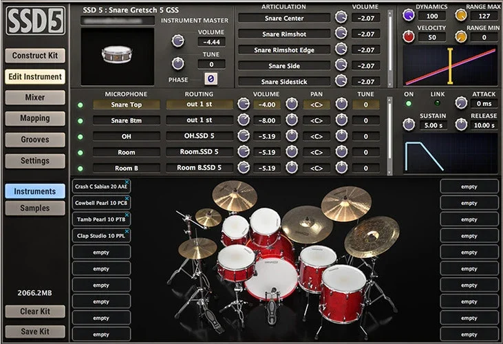 Steven Slate Drums SSD 5.5 interface