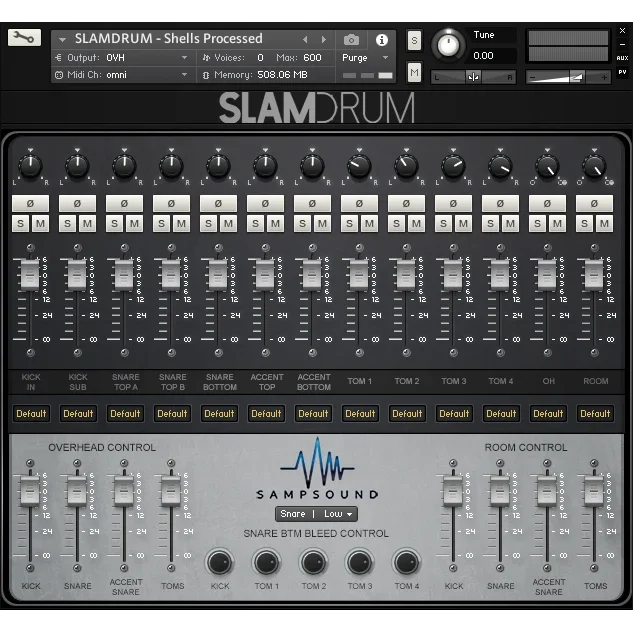 SampSound Slamdrum interface