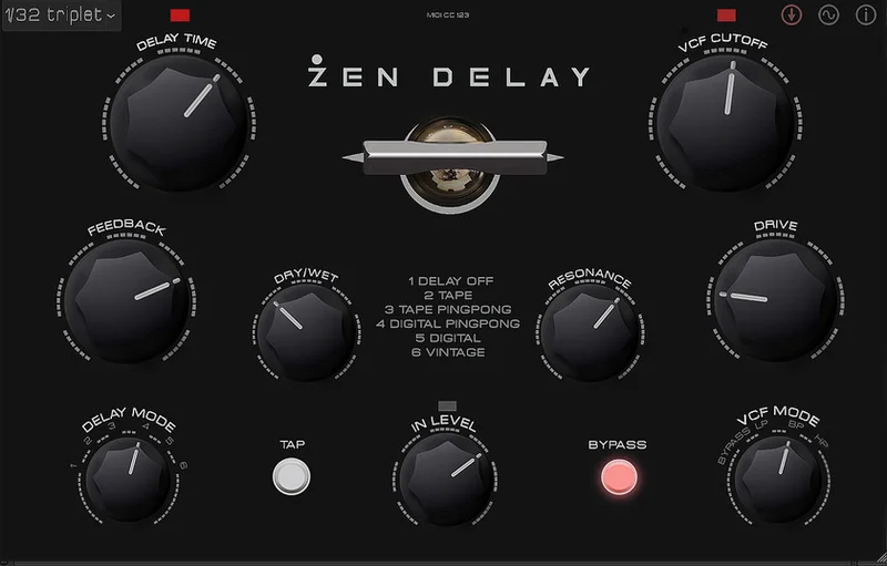 Erica Synths Zen Delay Virtual interface