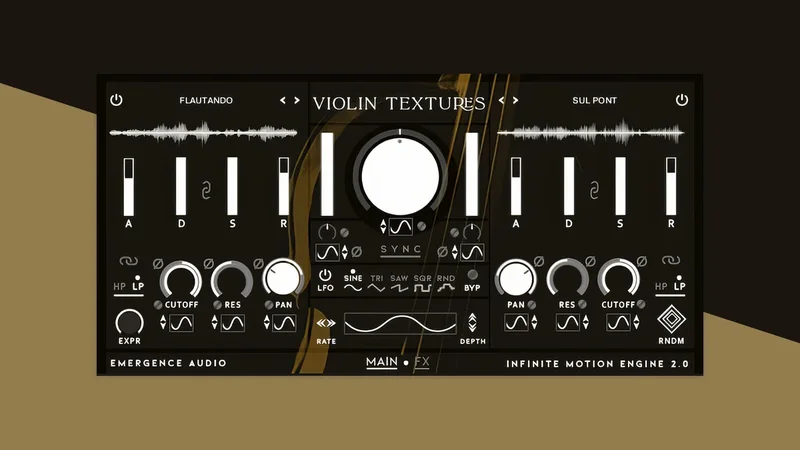 Emergence Audio Violin Textures interface