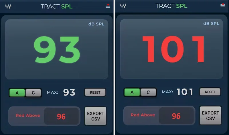 Waves TRACT SPL Meter interface