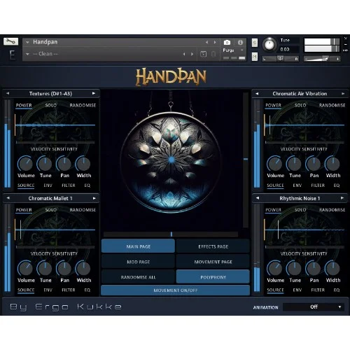 Ergo Kukke Handpan interface