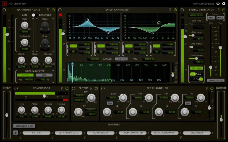 Harrison Consoles Drum Flow interface