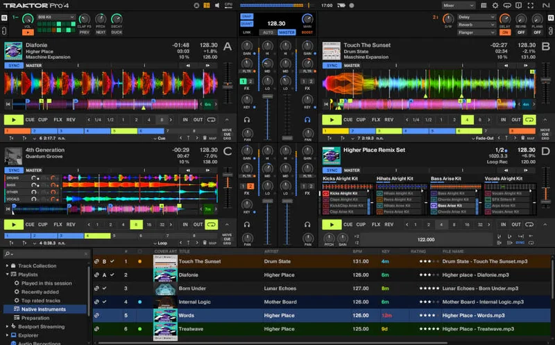 Native Instruments Traktor Pro 4 Upgrade from Traktor Pro 3 interface