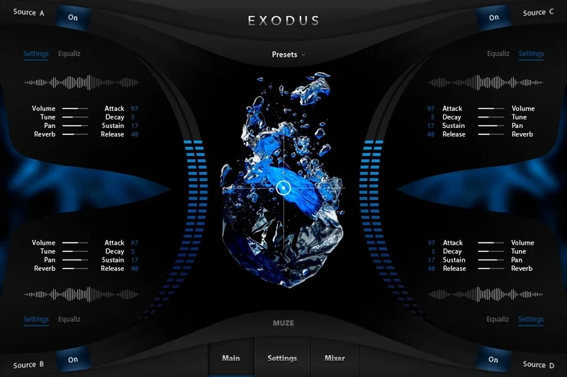 Muze Exodus interface