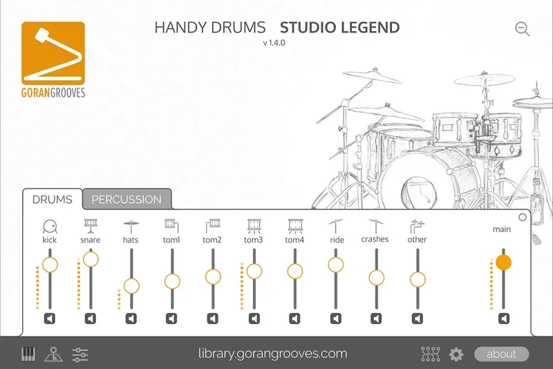 GoranGrooves - Handy Drums STUDIO LEGEND interface