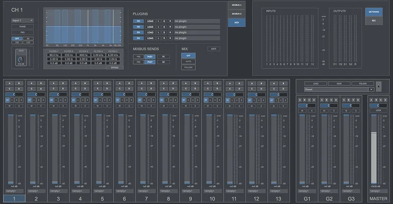 Digital Brain Instruments CMixer interface