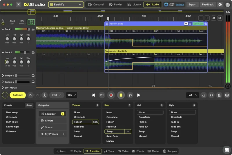 DJ.Studio Pro interface