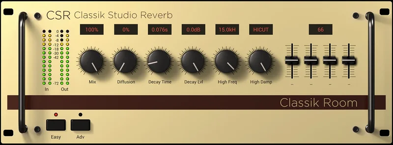 IK Multimedia CSR Room Reverb interface