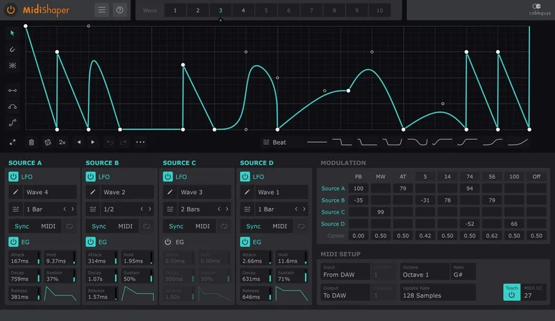 Cableguys MidiShaper interface