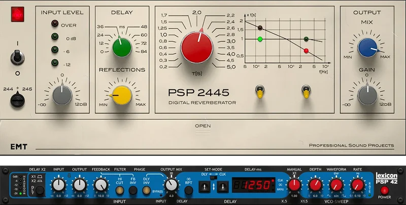 PSP Audioware Studio Classics: Delay & Reverb interface