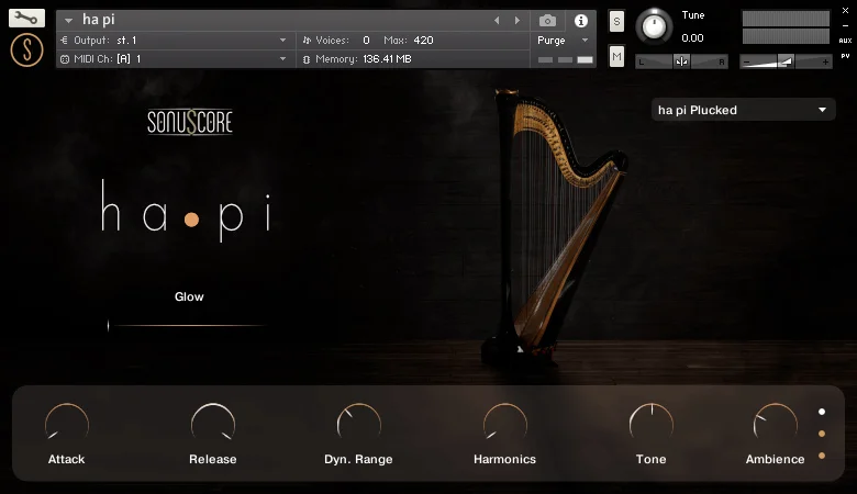 Sonuscore ha•pi - Concert Harp interface
