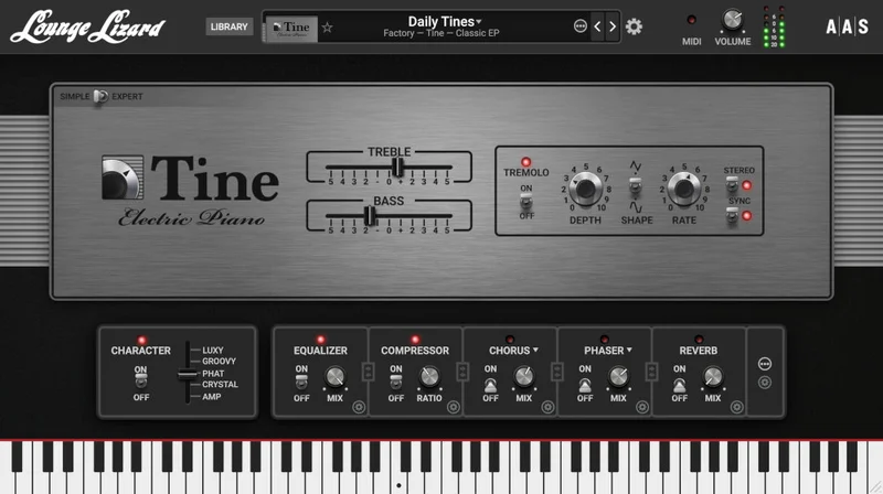 Applied Acoustics Systems Lounge Lizard EP-5 interface