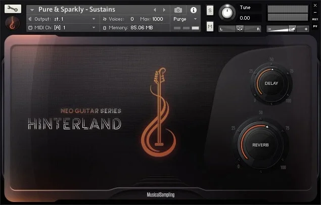 Musical Sampling Neo Guitar Series: Hinterland interface