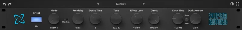 Rave Generation Super Reverb interface