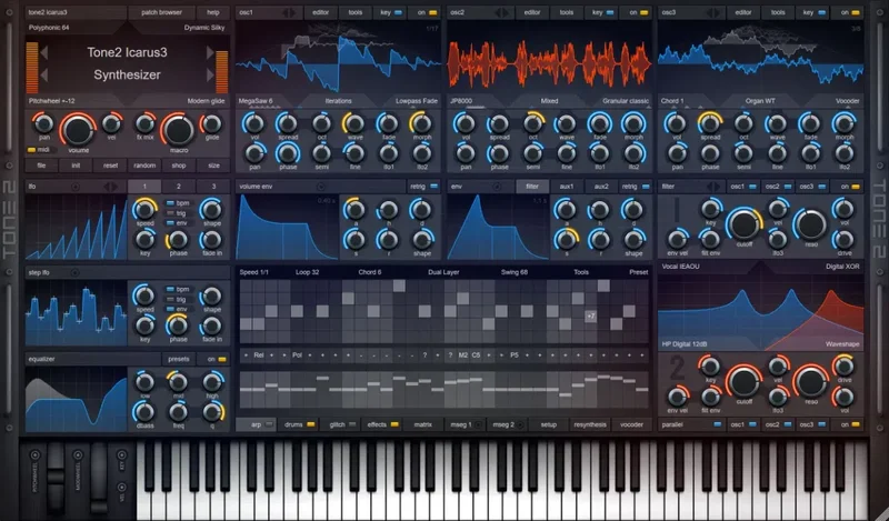 Tone2 Icarus 3 interface