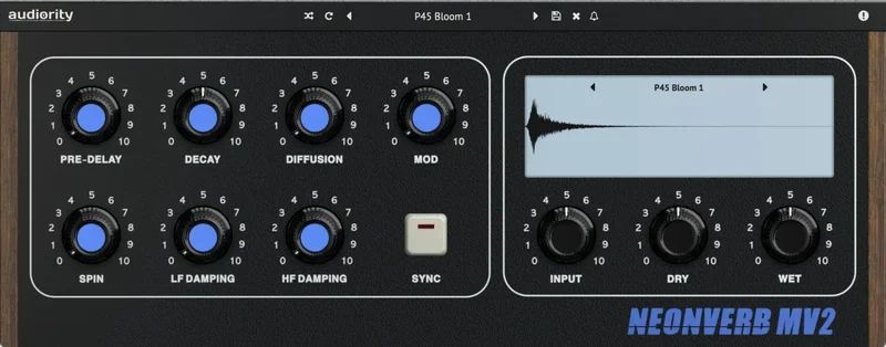 Audiority NeonVerb MV2 interface