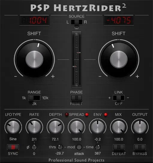 PSP Audioware HertzRider 2 interface