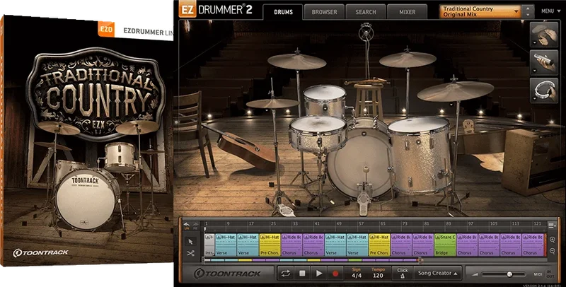Toontrack EZX Traditional Country interface