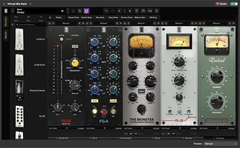 Slate Digital Virtual Mix Rack VMR Essentials interface