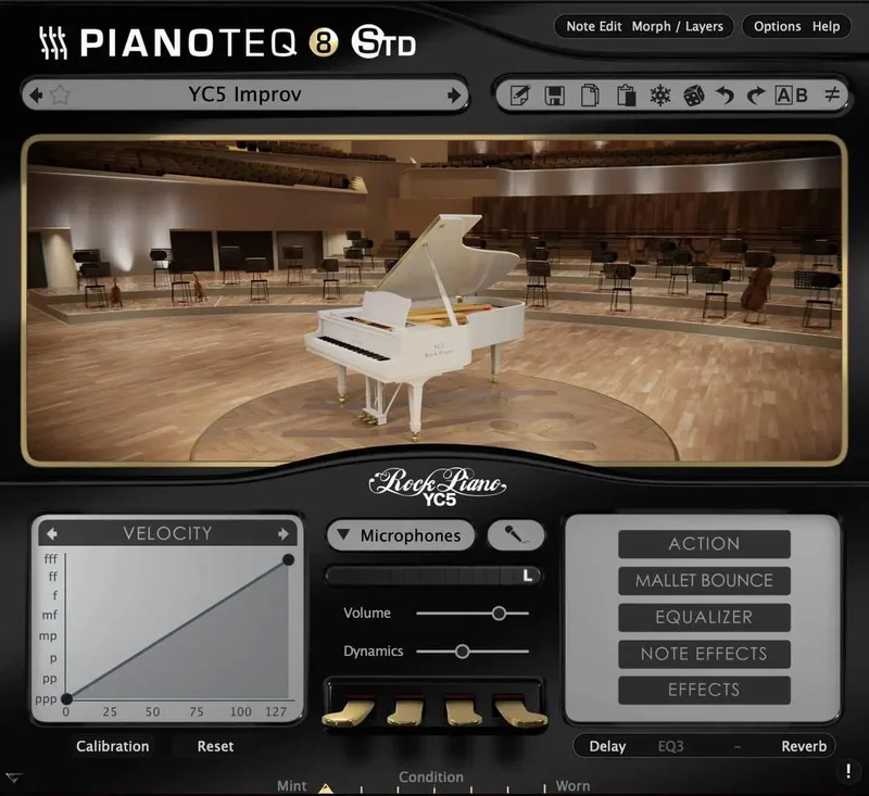 Pianoteq YC5 Rock Piano interface