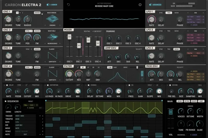 Scaler Music Carbon Electra 2 interface
