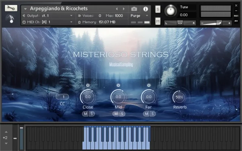 Musical Sampling Misterioso Strings interface