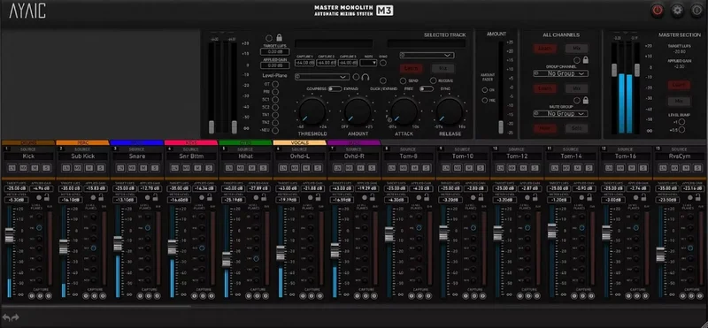 AYAIC M3 Mixer V2 interface