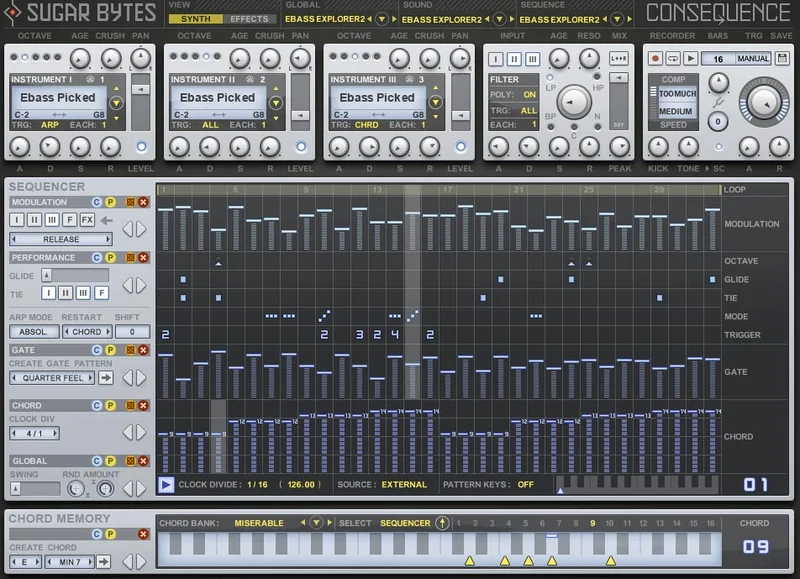 Sugar Bytes Consequence interface