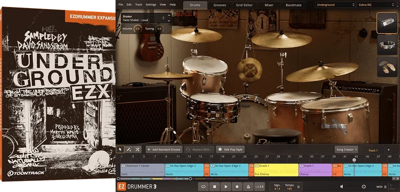 Toontrack EZX Underground interface