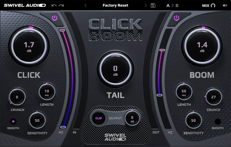 DJ Swivel Click Boom interface