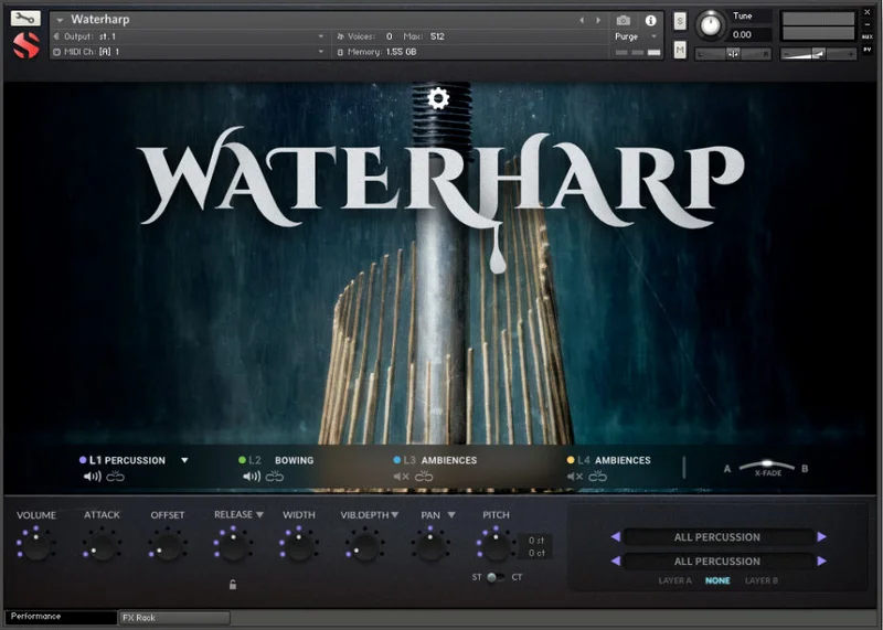 Soundiron Waterharp interface