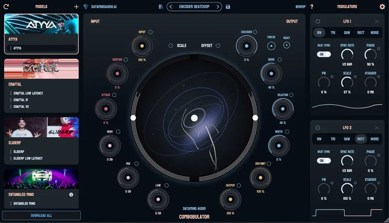 DataMind Audio Combobulator interface