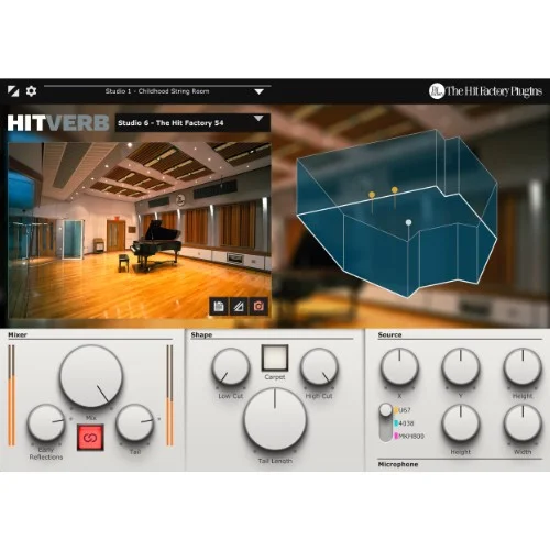 The Hit Factory Plugins HitVerb 54th Street Edition - Studio 6 interface