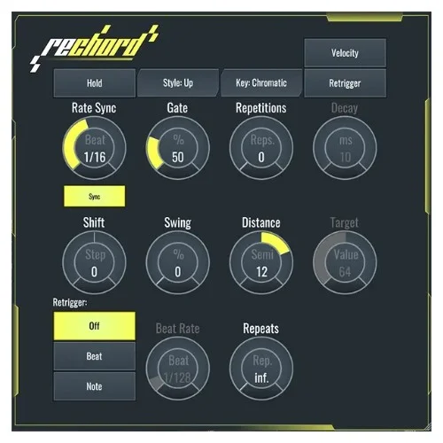 SoundBridge reChord: Arpeggiator interface