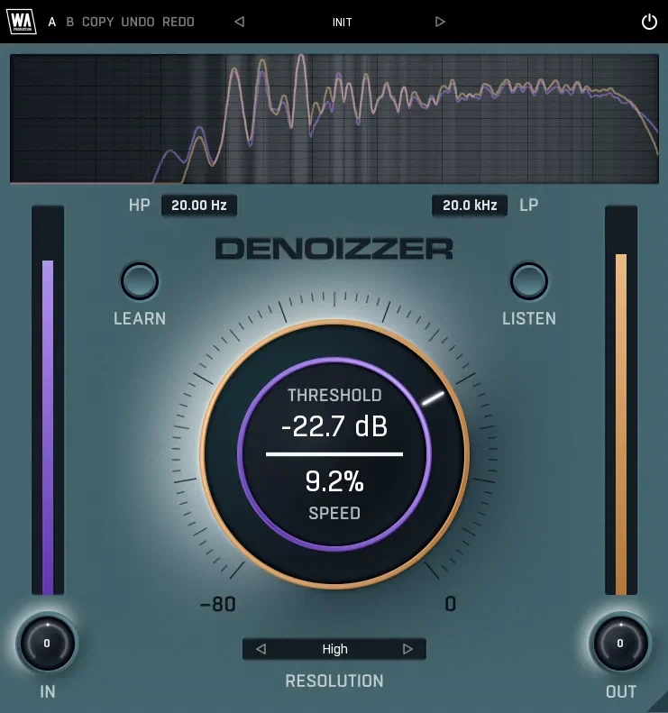 W.A. Production DeNoizzer interface