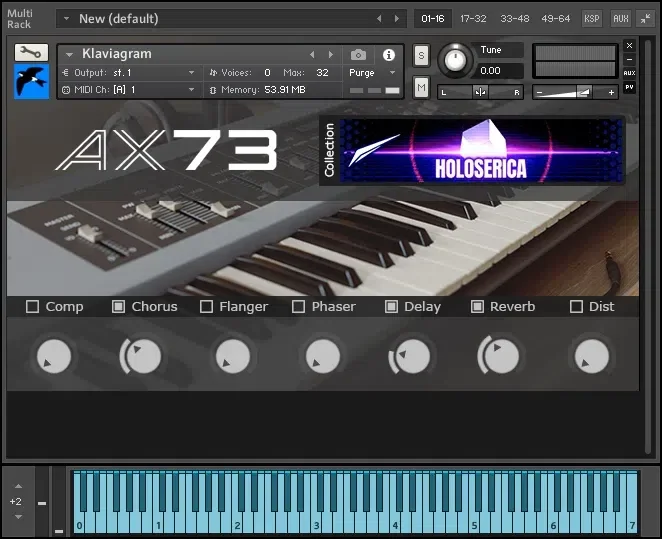 Martinic AX73 Sample Library interface