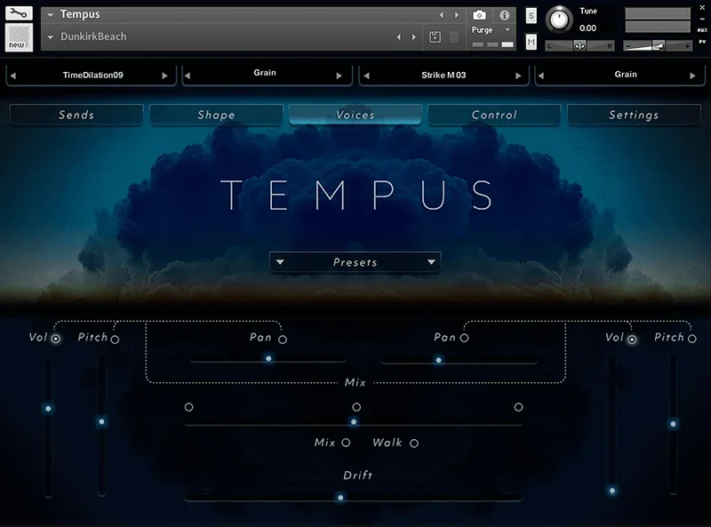 Audio Reward Tempus interface