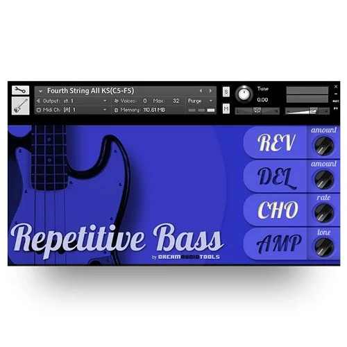 Dream Audio Tools Repetitive Bass interface