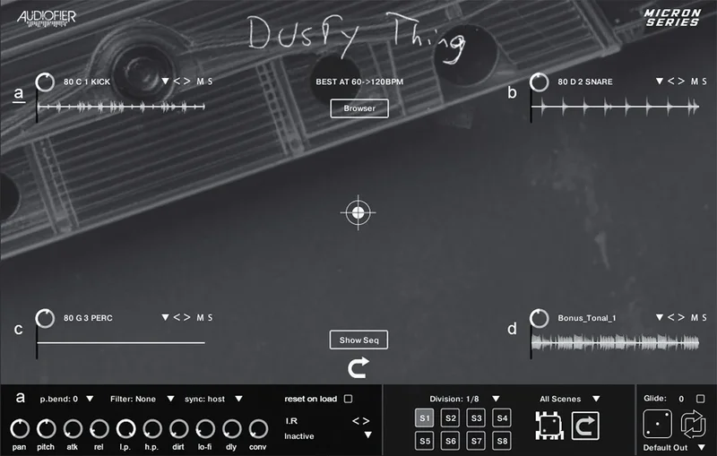 Audiofier Micron Dusty Thing interface