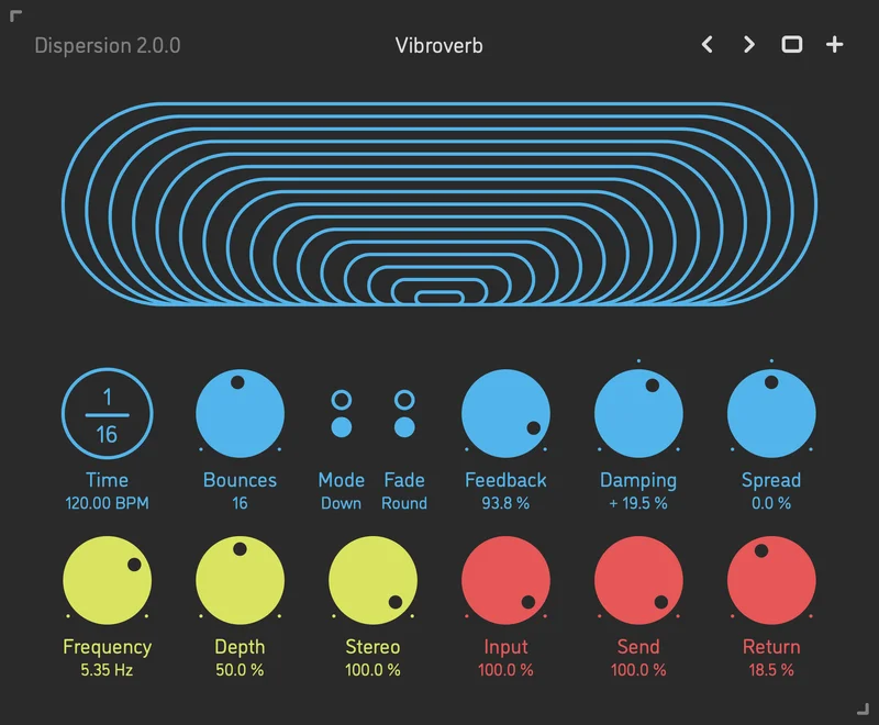 Sinevibes Dispersion interface