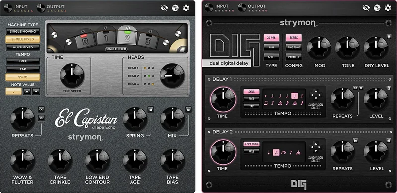 Strymon Echo Bundle interface