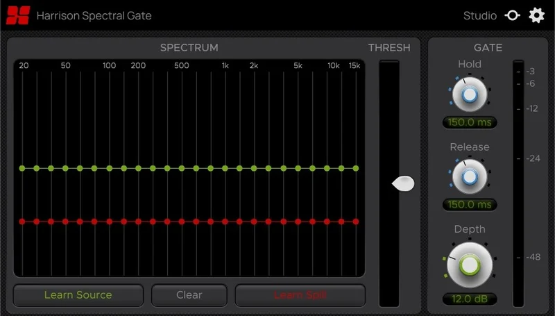Harrison Consoles Spectral Gate interface